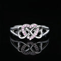 Cute Women's Micro Pave Heart Ring Fashion Sweater Accessory Gift For Autumn Winter Jewelry view 6