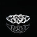 Cute Women's Micro Pave Heart Ring Fashion Sweater Accessory Gift For Autumn Winter Jewelry view 2