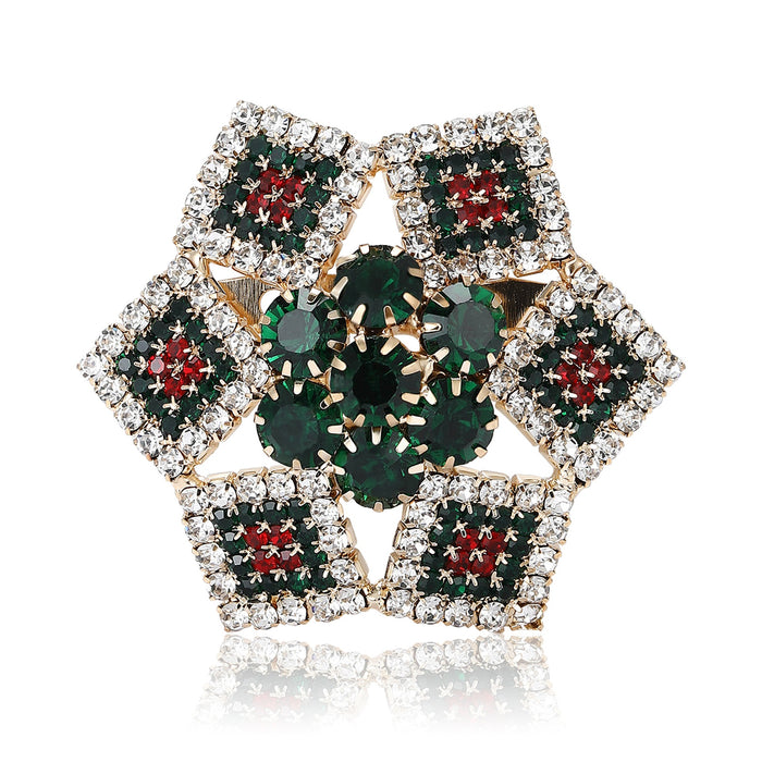 Alloy Rhinestone Star Brooch Pin For Shawls And Blazers