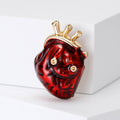 Alloy Heart Shaped Brooch Creative Unisex Clothing Lapel Pin view 4