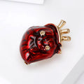 Alloy Heart Shaped Brooch Creative Unisex Clothing Lapel Pin view 5