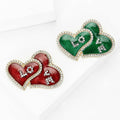 Alloy Rhinestone Heart Brooch Pin For Creative Clothing Accessories view 3