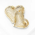 Alloy Rhinestone Heart Brooch Pin For Creative Clothing Accessories view 4