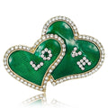 Alloy Rhinestone Heart Brooch Pin For Creative Clothing Accessories view 2