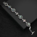 Alloy Abalone Shell Geometric Bracelet For Fashion Jewelry Accessories Brooch – Silver view 3