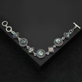 Alloy Abalone Shell Geometric Bracelet For Fashion Jewelry Accessories Brooch – Silver view 1