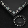 Alloy Abalone Shell Geometric Bracelet For Fashion Jewelry Accessories Brooch – Silver view 5