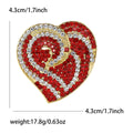 Alloy Rhinestone Poppy Heart Brooch Pin For Women's Clothing view 4