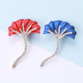 Alloy Rhinestone Ginkgo Leaf Brooch Pin For Suits Coats Cardigans view 1