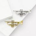 Electroplated Alloy Flute Brooch Pin For Suits And Coats view 1