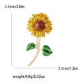 Alloy Enamel Sunflower Brooch For Suits Shirts And Apparel view 4