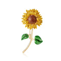 Alloy Enamel Sunflower Brooch For Suits Shirts And Apparel view 5