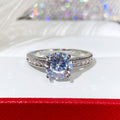 Classic Four Prong Wedding Ring Eight Hearts Eight Arrows Zircon Women's Engagement Ring view 1