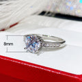 Classic Four Prong Wedding Ring Eight Hearts Eight Arrows Zircon Women's Engagement Ring view 5