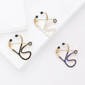 Alloy Enamel Stethoscope Brooch Pin For Medical Theme Clothing view 1