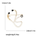 Alloy Enamel Stethoscope Brooch Pin For Medical Theme Clothing view 4