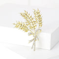 Alloy Gold Wheat Brooch Pin For Women's Coats And Cardigans view 2
