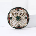 Alloy Rhinestone Round Flower Brooch Pin For Vintage Outfits view 2
