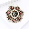Alloy Rhinestone Flower Brooch Statement Lapel Pin For Shawls view 4