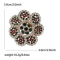 Alloy Rhinestone Flower Brooch Statement Lapel Pin For Shawls view 5