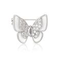 Metal Alloy Mother Of Pearl Zircon Butterfly Brooch For Women's Apparel view 5