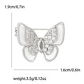 Metal Alloy Mother Of Pearl Zircon Butterfly Brooch For Women's Apparel view 4