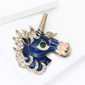 Alloy Enamel Rhinestone Unicorn Brooch Pin For Fashion Apparel view 3