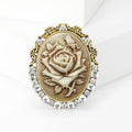 Vintage Alloy Court Lady Portrait Brooch For Coats And Shirts view 2
