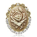 Vintage Alloy Court Lady Portrait Brooch For Coats And Shirts view 1