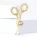 Copper Zircon Tulip Brooch Pin For Women Suits And Coats view 2
