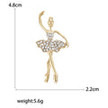 Alloy Rhinestone Ballet Girl Brooch Pin For Sweaters And Suits view 5