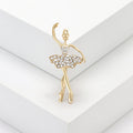 Alloy Rhinestone Ballet Girl Brooch Pin For Sweaters And Suits view 4