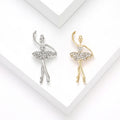 Alloy Rhinestone Ballet Girl Brooch Pin For Sweaters And Suits view 1
