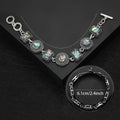 Natural Abalone Shell Adjustable Triple Ring Bracelet For Fashion Jewelry Brooch view 5