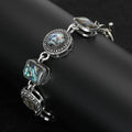 Natural Abalone Shell Adjustable Triple Ring Bracelet For Fashion Jewelry Brooch view 2