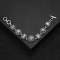 Natural Abalone Shell Adjustable Triple Ring Bracelet For Fashion Jewelry Brooch view 1