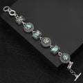 Natural Abalone Shell Adjustable Triple Ring Bracelet For Fashion Jewelry Brooch view 3