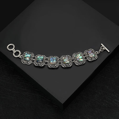 Alloy Hollow Carved Shell Bracelet For Fashion Jewelry Accessories Brooch