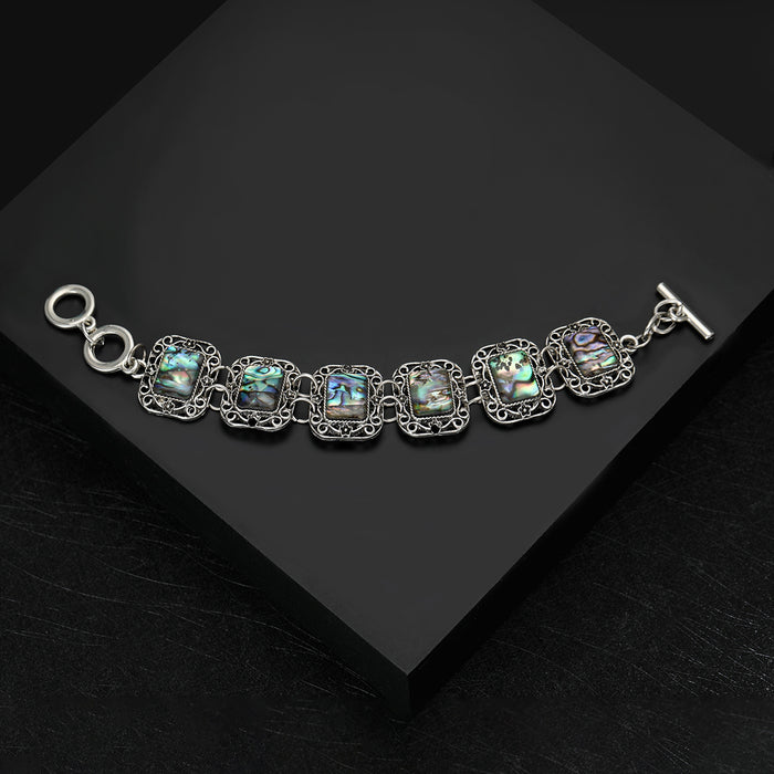 Alloy Hollow Carved Shell Bracelet For Fashion Jewelry Accessories Brooch