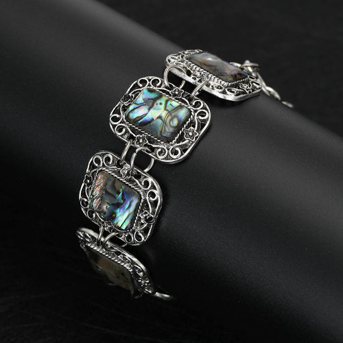 Alloy Hollow Carved Shell Bracelet For Fashion Jewelry Accessories Brooch