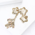 Metal Alloy Enamel Flower Brooch Pin For Sweet Apparel Decoration view 4