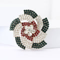 Alloy Rhinestone Gradient Flower Brooch Pin For Women's Coats view 2