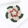 Alloy Rhinestone Gradient Flower Brooch Pin For Women's Coats view 4