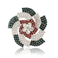 Alloy Rhinestone Gradient Flower Brooch Pin For Women's Coats view 1