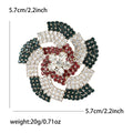 Alloy Rhinestone Gradient Flower Brooch Pin For Women's Coats view 5
