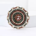 Metal Alloy Rhinestone Round Brooch Pin For Women's Coats And Suits view 2