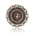 Metal Alloy Rhinestone Round Brooch Pin For Women's Coats And Suits view 1