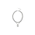 Korean Japanese Fashion Double Layer Metal Twisted Letter Necklace For Women Hong Kong Style Jewelry view 5
