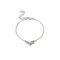 Korean Minimalist Heart Deer Pearl Cross Cat Ear Star Moon Charm Bracelet For view 5