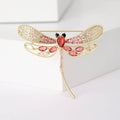 Copper Zircon Dragonfly Brooch For Luxury Dress And Shawl Decoration view 2